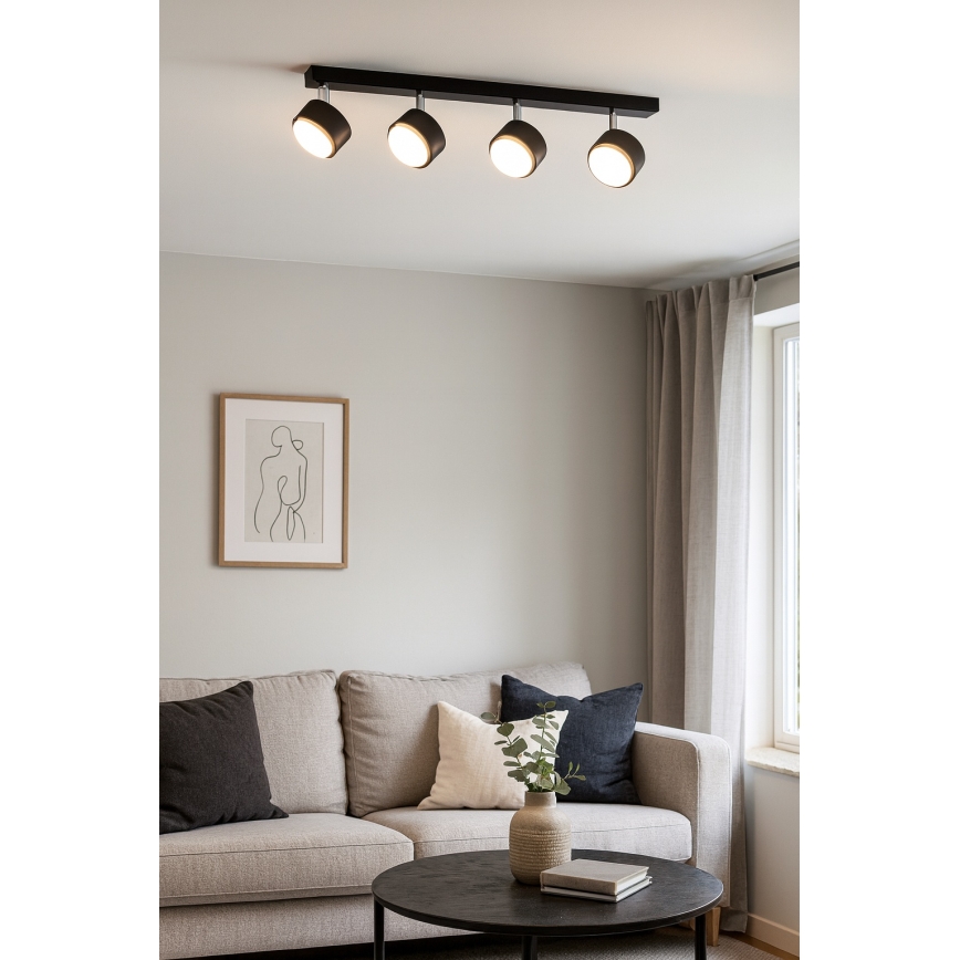 Brilagi - LED RGB+CCT ściemnialna oprawa punktowa MONO 4xGX53/14W/230V 2700-6500K Wi-Fi Tuya czarna