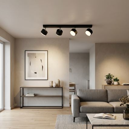 Brilagi - LED RGB+CCT ściemnialna oprawa punktowa MONO 4xGX53/14W/230V 2700-6500K Wi-Fi Tuya czarna