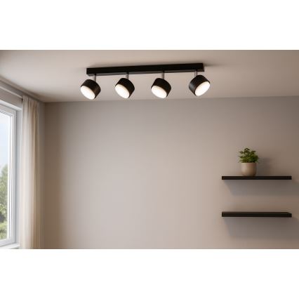 Brilagi - LED RGB+CCT ściemnialna oprawa punktowa MONO 4xGX53/14W/230V 2700-6500K Wi-Fi Tuya czarna
