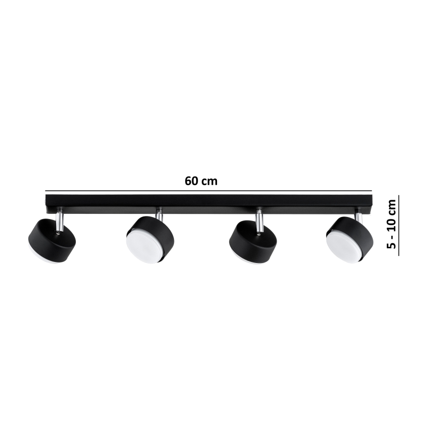 Brilagi - LED RGB+CCT ściemnialna oprawa punktowa MONO 4xGX53/14W/230V 2700-6500K Wi-Fi Tuya czarna