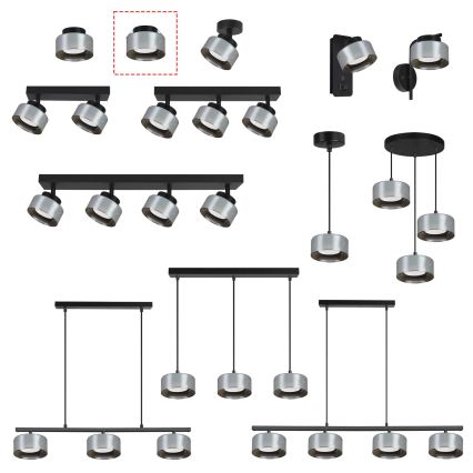 Brilagi - LED RGB+CCT Ściemnialna oprawa wpuszczana AURA LUX 1xGX53/14W/230V 2700-6500K Wi-Fi Tuya czarna/przydymiona