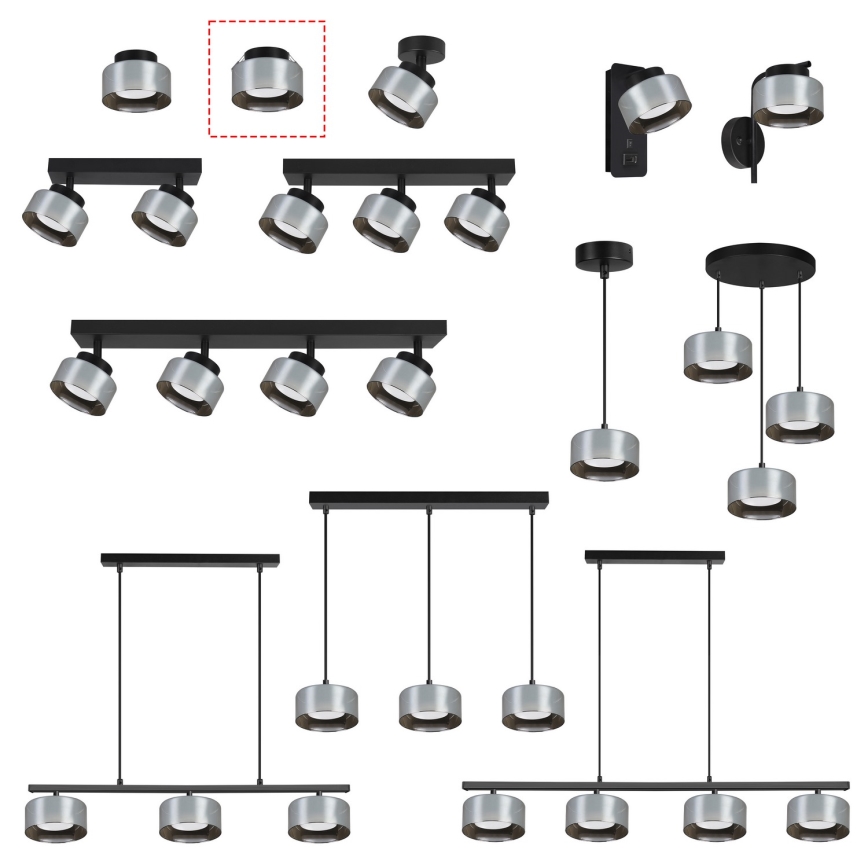 Brilagi - LED RGB+CCT Ściemnialna oprawa wpuszczana AURA LUX 1xGX53/14W/230V 2700-6500K Wi-Fi Tuya czarna/przydymiona