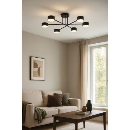 Brilagi - LED RGB+CCT Ściemnialny przysufitowy żyrandol MONO 6xGX53/14W/230V 2700-6500K Wi-Fi Tuya czarny