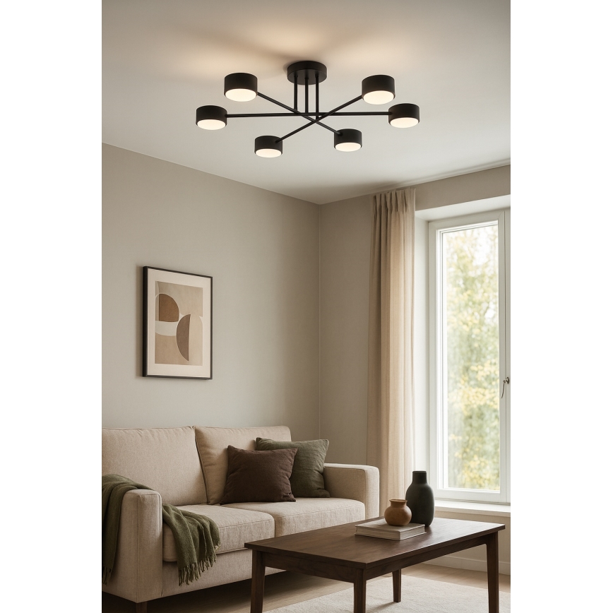 Brilagi - LED RGB+CCT Ściemnialny przysufitowy żyrandol MONO 6xGX53/14W/230V 2700-6500K Wi-Fi Tuya czarny