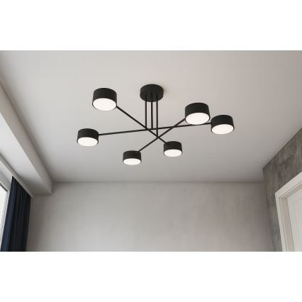 Brilagi - LED RGB+CCT Ściemnialny przysufitowy żyrandol MONO 6xGX53/14W/230V 2700-6500K Wi-Fi Tuya czarny