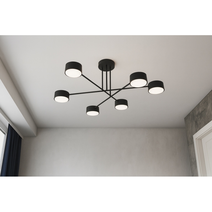 Brilagi - LED RGB+CCT Ściemnialny przysufitowy żyrandol MONO 6xGX53/14W/230V 2700-6500K Wi-Fi Tuya czarny
