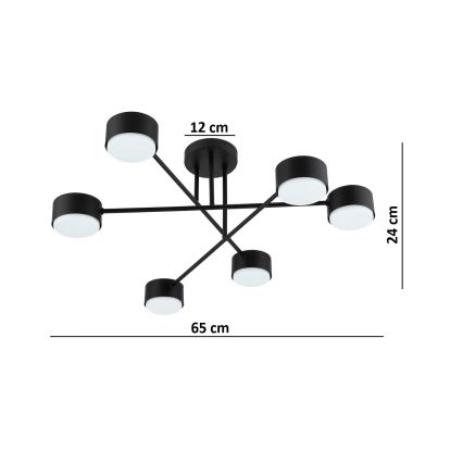 Brilagi - LED RGB+CCT Ściemnialny przysufitowy żyrandol MONO 6xGX53/14W/230V 2700-6500K Wi-Fi Tuya czarny