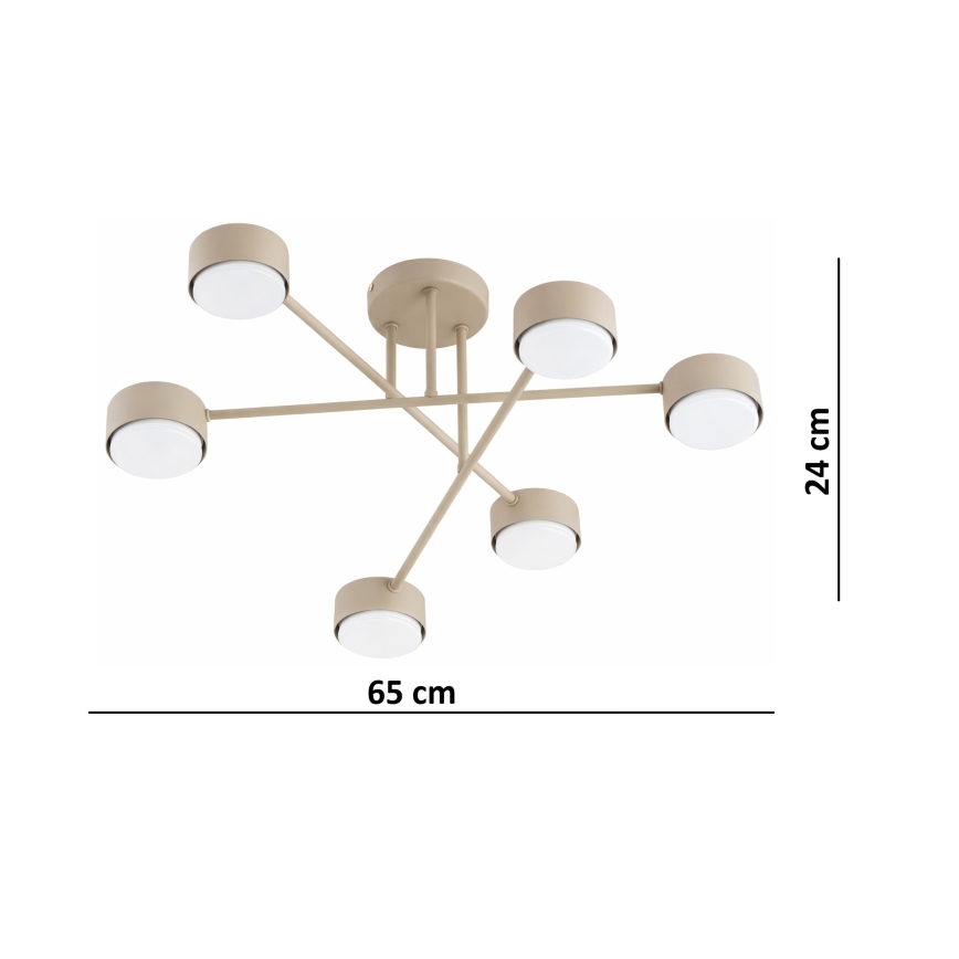 Brilagi - LED RGB+CCT Ściemnialny przysufitowy żyrandol MONO 6xGX53/14W/230V 2700-6500K Wi-Fi Tuya czarny