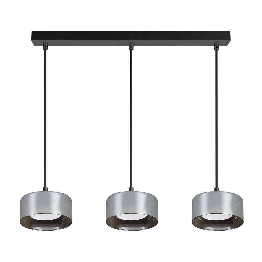 Brilagi - LED RGB+CCT ściemnialny żyrandol na linkach AURA LUX 3xGX53/14W/230V 2700-6500K Wi-Fi Tuya czarny/dymiony