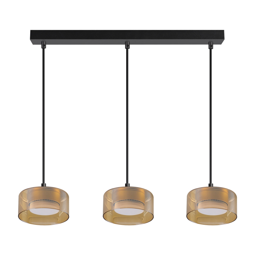 Brilagi - LED RGB+CCT ściemnialny żyrandol na linkach AURA LUX 3xGX53/14W/230V 2700-6500K Wi-Fi Tuya czarny/złoty