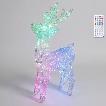 BRILAGI - LED RGBIC Regulowana zewnętrzna dekoracja świąteczna LED/6W/230V 60 cm IP44 renifer + pilot zdalnego sterowania