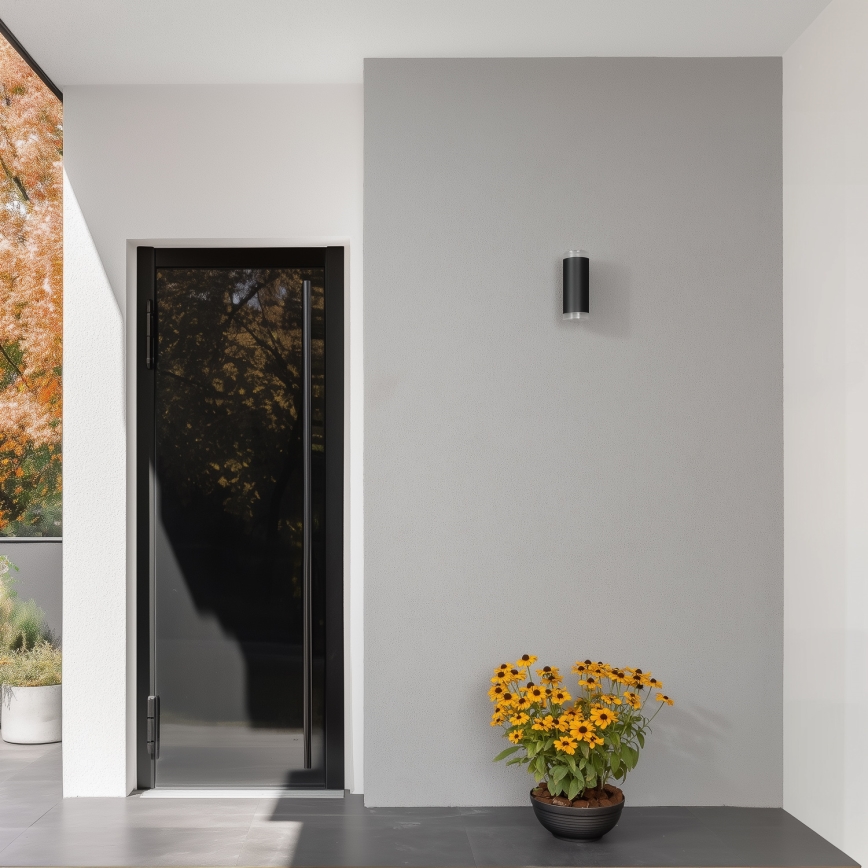 Brilagi - ściemnialny zewnętrzny kinkiet LED RGBW MATERA 2xGU10/6W/230V 3000K IP54 czarny + pilot zdalnego sterowania