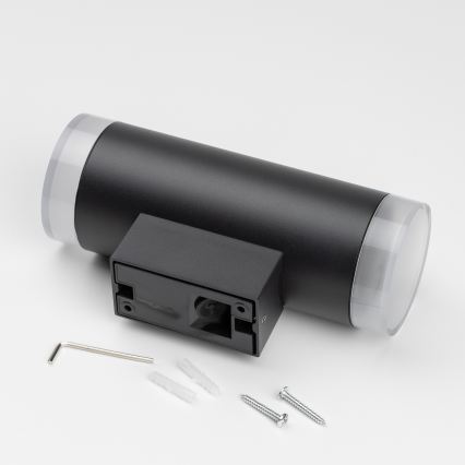 Brilagi - ściemnialny zewnętrzny kinkiet LED RGBW MATERA 2xGU10/6W/230V 3000K IP54 czarny + pilot zdalnego sterowania