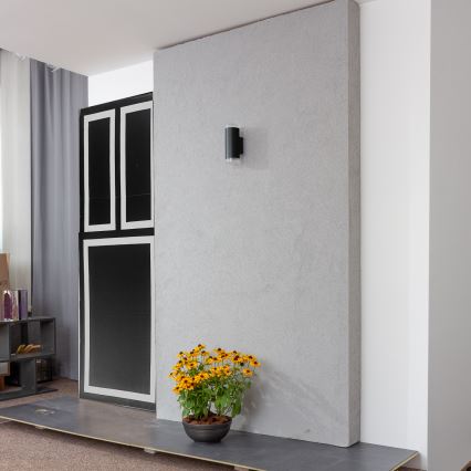 Brilagi - ściemnialny zewnętrzny kinkiet LED RGBW MATERA 2xGU10/6W/230V 3000K IP54 czarny + pilot zdalnego sterowania