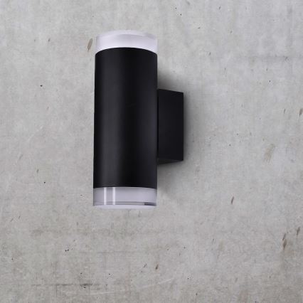 Brilagi - ściemnialny zewnętrzny kinkiet LED RGBW MATERA 2xGU10/6W/230V 3000K IP54 czarny + pilot zdalnego sterowania