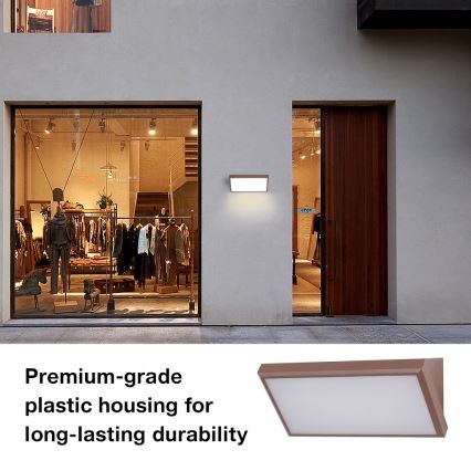 Brilagi - LED RGBW ściemnialny kinkiet zewnętrzny TRIANGLE 1xE27/15W/230V 2700-6500K IP65 brązowy