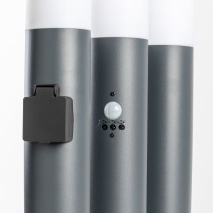 BRILAGI - LED RGBW ściemnialna lampa zewnętrzna ELIA 1xE27/6,5W/230V 2700-6500K IP44 Wi-Fi 100 cm antracyt