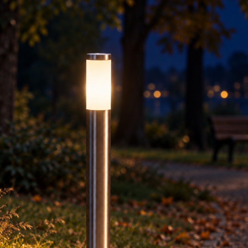 BRILAGI - LED RGBW ściemnialna lampa zewnętrzna ELIA 1xE27/6,5W/230V 2700-6500K IP44 Wi-Fi 100 cm matowy chrom