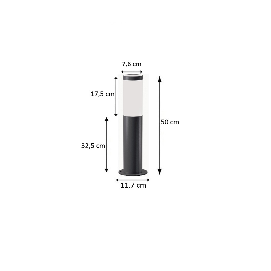 BRILAGI - ELIA LED RGBW ściemnialna lampa zewnętrzna 1xE27/6,5W/230V 2700-6500K IP44 Wi-Fi 50 cm antracyt