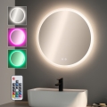 Brilagi - LED RGBW Łazienkowe podgrzewane lustro CLARA PRO LED/19W/230V śr. 60 cm IP44 CRI 90 ściemnialne + CCT + zdalne sterowanie