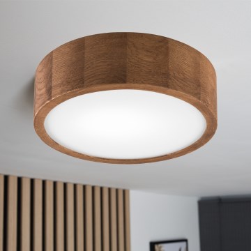 Brilagi - LED RGBW ściemnialna lampa sufitowa CARVALHO 1xE27/15W/230V 2700-6500K Wi-Fi dąb śr. 27,5 cm