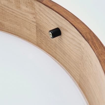 Brilagi - LED RGBW Ściemnialna oprawa sufitowa CARVALHO 2xE27/15W/230V 2700-6500K Wi-Fi dąb śr. 37,5 cm