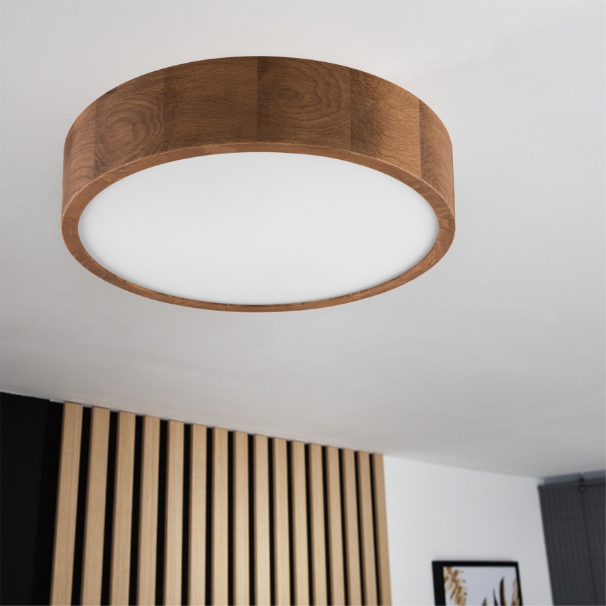 Brilagi - LED RGBW Ściemnialna oprawa sufitowa CARVALHO 2xE27/9W/230V 2700-6500K Wi-Fi dąb śr. 37,5 cm