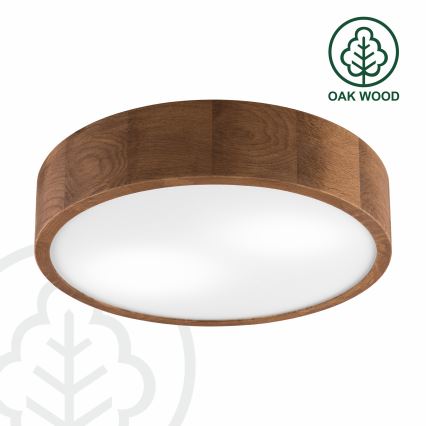 Brilagi - LED RGBW Ściemnialna oprawa sufitowa CARVALHO 2xE27/9W/230V 2700-6500K Wi-Fi dąb śr. 37,5 cm