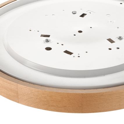 Brilagi - LED RGBW ściemnialna lampa sufitowa CARVALHO SLIM 3xE27/15W/230V 2700-6500K Wi-Fi dąb śr. 47 cm