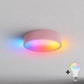 BRILAGI - LED RGBW Ściemnialna lampa sufitowa CLARE 1xE27/12W/230V śr. 20 cm różowa