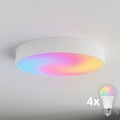 BRILAGI - LED RGBW Ściemnialna lampa sufitowa CLARE 4xE27/12W/230V 2700-6500K śr. 50 cm biała