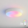 Brilagi - LED RGBW ściemnialna lampa sufitowa do łazienki CLARE 3xE27/9W/230V 2700-6500K śr. 40 cm IP54 Wi-Fi biała