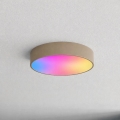 Brilagi - LED RGBW ściemnialna lampa sufitowa do łazienki CLARE 3xE27/9W/230V 2700-6500K Ø 40 cm IP54 Wi‑Fi beżowa