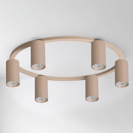 Brilagi - LED RGBW ściemnialna lampa sufitowa SELE 6xGU10/6,5W/230V 2700-6500K beżowa + pilot zdalnego sterowania