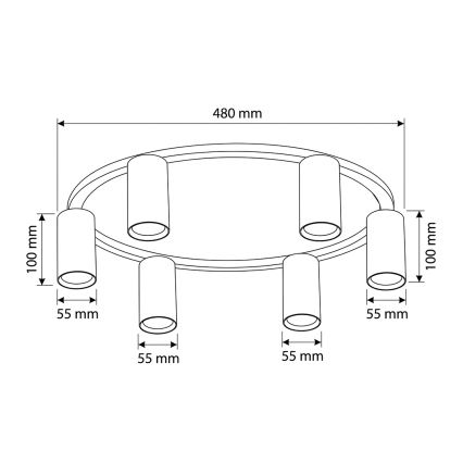 Brilagi - LED RGBW ściemnialna lampa sufitowa SELE 6xGU10/6,5W/230V 2700-6500K beżowa + pilot zdalnego sterowania