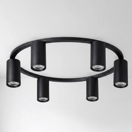 Brilagi - LED RGBW ściemnialna oprawa sufitowa SELE 6xGU10/6,5W/230V 2700-6500K czarna + pilot zdalnego sterowania