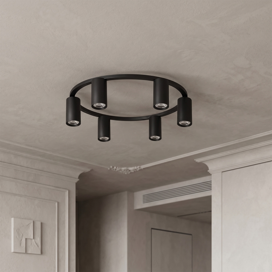 Brilagi - LED RGBW ściemnialna oprawa sufitowa SELE 6xGU10/6,5W/230V 2700-6500K czarna + pilot zdalnego sterowania
