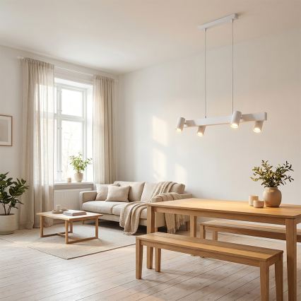 Brilagi - LED RGBW ściemnialny żyrandol na lince SELE 4xGU10/6,5W/230V 2700-6500K biały