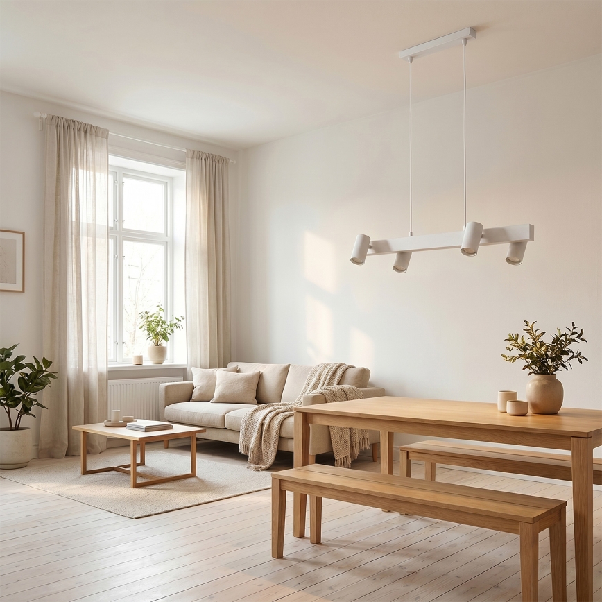 Brilagi - LED RGBW ściemnialny żyrandol na lince SELE 4xGU10/6,5W/230V 2700-6500K biały