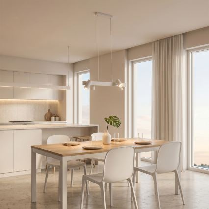 Brilagi - LED RGBW ściemnialny żyrandol na lince SELE 4xGU10/6,5W/230V 2700-6500K biały
