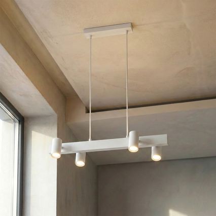 Brilagi - LED RGBW ściemnialny żyrandol na lince SELE 4xGU10/6,5W/230V 2700-6500K biały