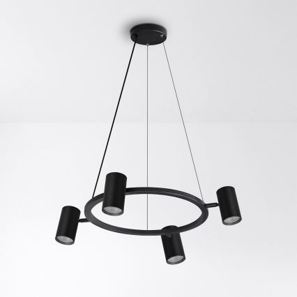 Brilagi - LED RGBW ściemnialna lampa wisząca na lince SELE 4xGU10/6,5W/230V 2700-6500K czarna