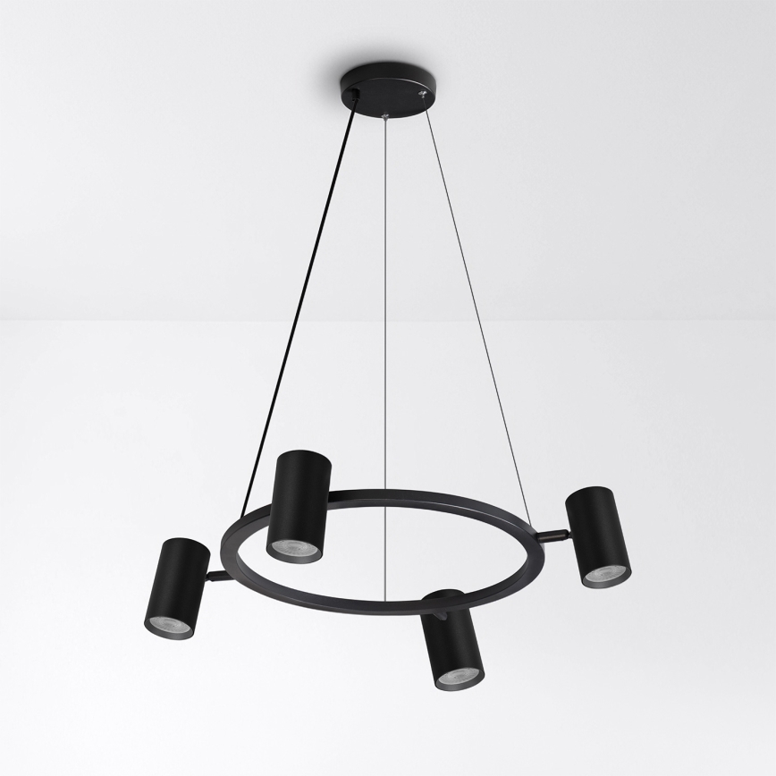 Brilagi - LED RGBW ściemnialna lampa wisząca na lince SELE 4xGU10/6,5W/230V 2700-6500K czarna