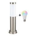 Brilagi - LED RGBW ściemnialna lampa zewnętrzna 1xE27/9W/230V 2700-6500K IP44 40 cm matowy chrom