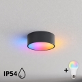 BRILAGI - LED RGBW ściemnialna łazienkowa oprawa sufitowa CLARE 1xE27/12W/230V śr. 20 cm antracyt IP54