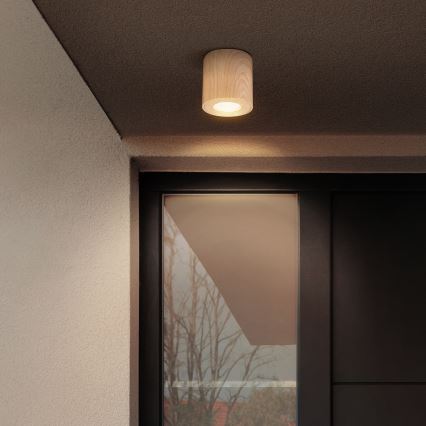 Brilagi - LED RGBW ściemnialna oprawa łazienkowa MIA 1xGU10/30W/230V 2700-6500K Wi-Fi 84x80 mm dekor dębowy IP44