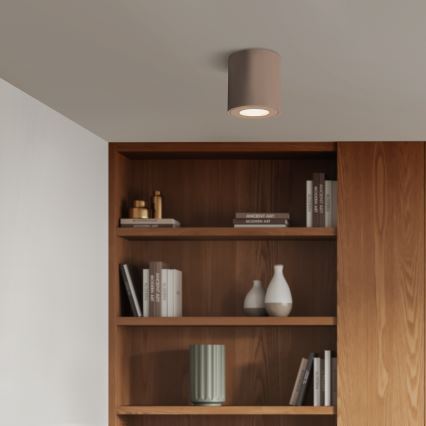 BRILAGI - LED RGBW ściemnialna oprawa łazienkowa MIA 1xGU10/4,8W/230V 3000K 84x80 mm beżowa IP54 + pilot zdalnego sterowania
