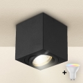 Brilagi - LED RGBW ściemnialna oprawa punktowa MIA 1xGU10/4,8W/230V 3000K 84x80 mm czarna + pilot zdalnego sterowania
