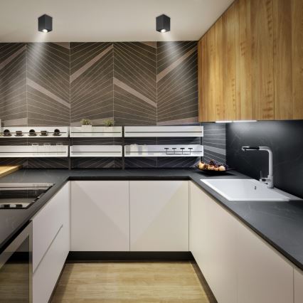 Brilagi - LED RGBW ściemnialna oprawa punktowa MIA 1xGU10/6W/230V 3000K 100x80 mm czarna + pilot zdalnego sterowania