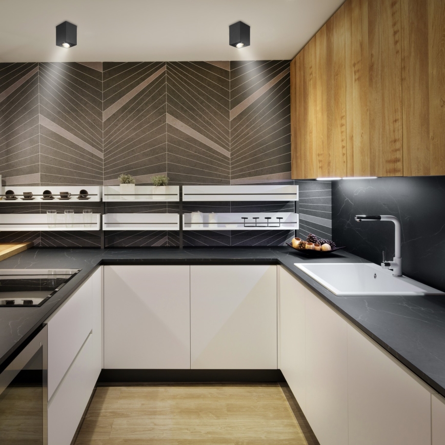 Brilagi - LED RGBW ściemnialna oprawa punktowa MIA 1xGU10/6W/230V 3000K 100x80 mm czarna + pilot zdalnego sterowania